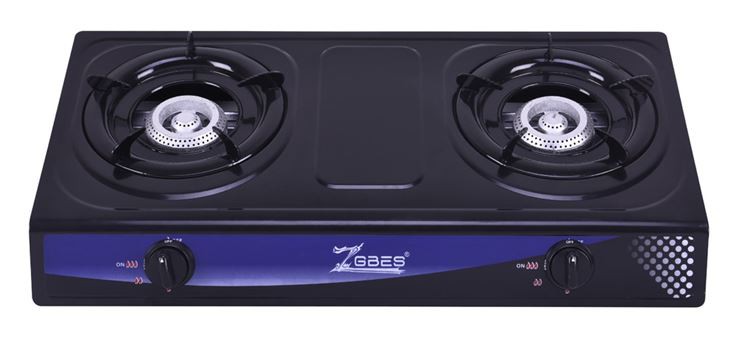 Black Panel Gas Stove Cast Iron Burner Manufactory Cheaper Oil Free